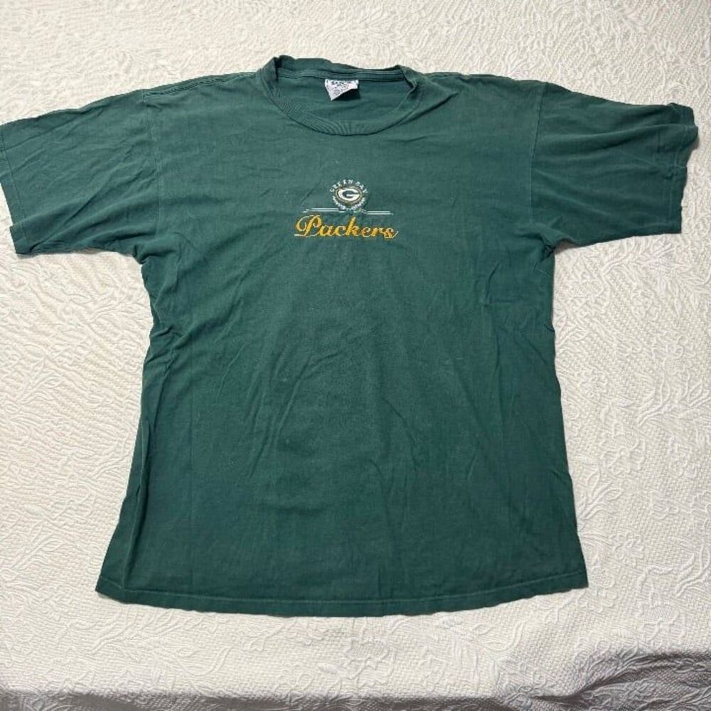 Vintage 90s Lee sport Green Bay Packers Embroidered Graphic T-Shirt Size XL